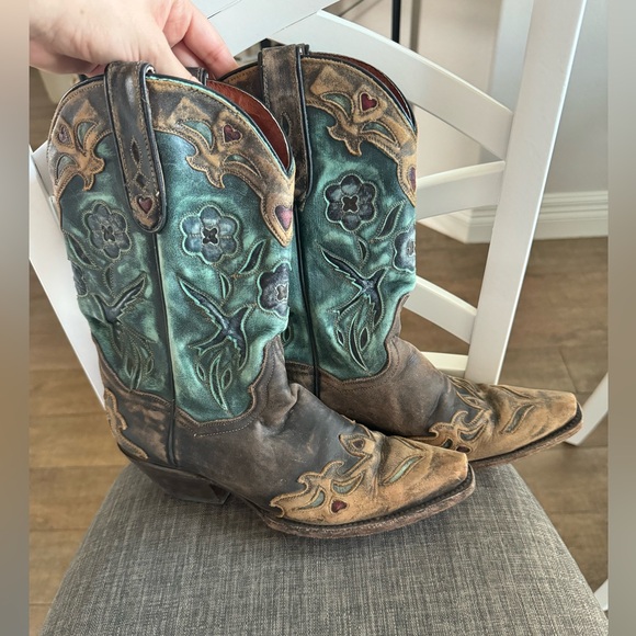 Dan Post Boots, Vintage Bluebird , women’s size 7 1/2 - Picture 3 of 8